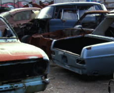 Eine Heckflosse, S-Klasse W 108 und Opel Kadett Bj. 1971.
